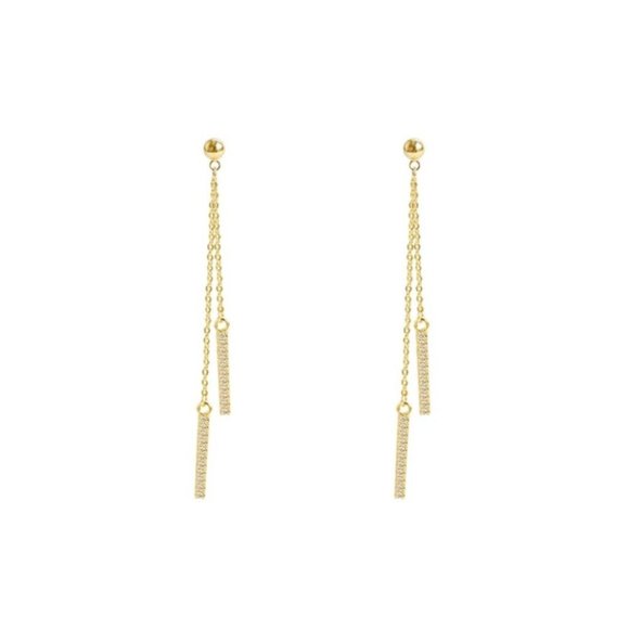 New Metal Classic Geometric Dangle Earrings - Picture 2 of 3
